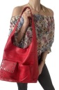 СУМКА ЖЕНСКАЯ, А4, КРАСНЫЕ струи