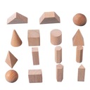 15x učenie 3D tvarov drevených geometrických pevných látok Hrdina iný