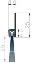 Щеточное уплотнение h5 25 мм L=2M