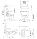 Fotel biurowy ergonomiczny obrotowy ogrom regulacji kółka ergonomia skóra Szerokość siedziska 52 cm