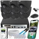 ZESTAW DO MONITORINGU KAMERY ZEWNĘTRZNE IP 5Mpx POE METALOWE CZARNE SMART
