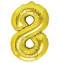 Фольгарный шарик номер восемь 8 золота / золото 100 см
