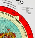 Карта мира Плоской Земли Глисона 1892 года Отремонтированный