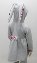 Dievčenský kabátik králik sivý/kvety - 92 Značka bez marki