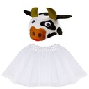 ШАПКА + ЮБКА НАряд БЕЛАЯ КОРОВА COW 3-10л