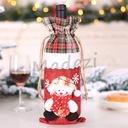 Рождественский чехол на бутылку вина «Снеговик»