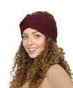 CIEPŁA OPASKA NA GŁOWĘ USZY Szeroka Bordowa
