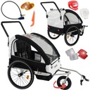 ВЕЛОСИПЕДНЫЙ ПРИЦЕП 3в1 для детей, складной, ШОКИРОВАННЫЙ, КОЛЕСА 360, СВЕТОДИОДЫ