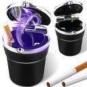 АВТОПЕПЕЛЬНИЦА СО СВЕТОДИОДНЫМ МЕСТОМ ДЛЯ КРУЖКИ, С ПОДСВЕТКОЙ, черная