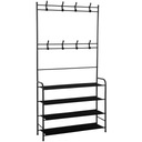 ВЕШАЛКА, ВЕШАЛКА ДЛЯ ОДЕЖДЫ, ОБУВЬ С ПОЛКОЙ, НАПОЛЬНАЯ, МЕТАЛЛИЧЕСКИЙ ЧЕРДАК