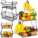 ЭЛЕГАНТНАЯ ДВУХЯРУСНАЯ КОРЗИНА ДЛЯ ФРУКТОВ И ОВОЩЕЙ XL LOFT С РУЧКОЙ