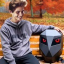 РЮКЗАК МОТОЦИКЛЕТНЫЙ IRON MAN ГЛАЗА СВЕТОДИОДНЫЕ ЭКРАН PIXEL ART ЁМКИЙ ВОДОСТОЙКИЙ  фото 16