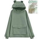 ТЕПЛАЯ ТОЛСТОВКА С ДЛИННЫМИ РУКАВАМИ И КАПЮШОНОМ FROG Толстая