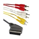 Кабель DPM EN04 SCART (евро) — 6x RCA (тюльпан) 1,5 м