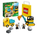 LEGO DUPLO 10931 ГРУЗОВИК И ЭКСКАВАТОР + БУМАЖНЫЙ ПАКЕТ LEGO СРЕДНИЙ