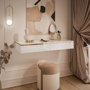 Kozmetický toaletný stolík AURORA závesný biely lesk Šírka nábytku 102 cm