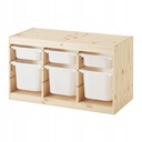 ИКЕА ТРУФАСТ Полка на 9 контейнеров, сосна/белый