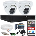 МОНИТОРИНГ ВИДЕОНАБЛЮДЕНИЯ 2 КУПОЛЬНЫЕ КАМЕРЫ 8MPX 4K 2160P