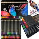 Profesionálne ceruzkové pastelky v plechovke 48 prémiových farieb s motýľom Avec Druh ceruzkové pastelky
