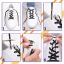 Эластичные шнурки фиолетовые и белые шнурки