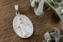 Чудотворная медаль Богоматери Непорочного Зачатия, 43 мм, СЕРЕБРО 925 пробы