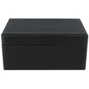 Черный деревянный ящик с ручками 30х20х14 см.