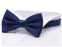 ТЕМНО-СИНИЙ ГАЛСТУК-БАБОЧКА + КОРОБКА Мужской галстук-бабочка для рубашки 12х6см гладкий GREG mu19