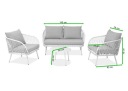 FORTE Garden Lounge Комплект мебели: 2x КРЕСЛО, ДИВАН, СТОЛ