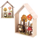 ДЕРЕВЯННЫЙ ОРНАМЕНТ ОСЕННИЙ УКРАШЕНИЕ ПЕЙЗАЖА СОВЫ ДОМА