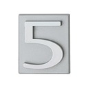Номер Номер на дверь самоклеющийся, серебристый 5