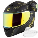 CASSIDA CASCO PARA MOTOCICLETA CON FIBRAS GT2 +GOLD VENTANAS 