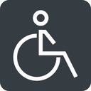 ТАБЛИЧКА Пиктограмма Туалет для инвалидов Антрацит Алю