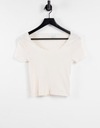 TOPSHOP ЖЕНСКИЙ ТОП С КРУЖЕВОМ ЭКРУ BASIC 36 1XBT
