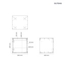 Oltens Hedvig szafka 50 cm podumywalkowa wisząca biały połysk/dąb nova 6020