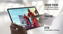 DOOGEE T20Ultra 12&quot; IPS 2,4K tablet 32GB/256GB 10800mAh 18W 5G WIFI GPS SIM karta Operačný systém Android