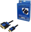 Кабель LogiLink HDMI DVID, синий, 5 м (CHB3105)