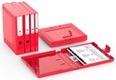 Бюджетная папка А4 ПЛАСТИКОВАЯ ЗАКРЫТАЯ 70мм moxom NEWBINDER RED