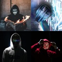 LED MASZK HALLOWEENRE, LED MASZK GESZTUSÉRZÉKELŐVEL, VILÁGÍTÓ LED MASZK Márka márkanév nélkül