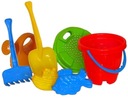 ИГРУШКИ ДЛЯ ПЕСКА, ПЕСОЧНИЦА, ВЕДРО, ФОРМЫ, 7 ПРЕДМЕТОВ