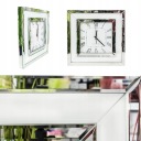 НАСТЕННЫЕ ЧАСЫ БЕЛЫЙ ГЛАМУР зеркало глянец