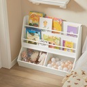 Полка для игрушек, Шкаф для книг, Детская комната, для газет, для офиса KMB56-W