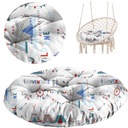 КРУГЛАЯ ПОДУШКА ДЛЯ ДЕТСКОГО САДА, ЯСЕЛЬСКОЙ, 53 СМ, УЗОРЫ