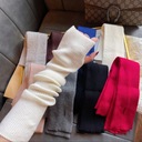 Women Knitted Arm Warmers Gloves Soft Wool Arm Sleeve Long Fingerless Materiał dominujący bawełna