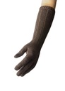 Rukavice dlhé vlnené zimné hnedé Druh prstové