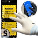 Rękawiczki Antybakteryjne Obsługa Telefonu NOVA Gloves 200 białe Rozm. S Skład materiałowy Miedź Nylon