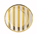 Тарелки бумажные GOLD STRIPES 18см для дня рождения