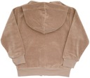 Welurowy dres dla dziewczynki bluza z kapturem BEŻOWY ciepły Revaj 98 PL Rozmiar (new) 98 (93 - 98 cm)