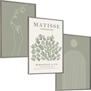 Постер набор 3шт 30х40 Matisse Bauhaus Lines Лицо без рамки
