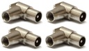 4x УГЛОВЫЕ АНТЕНННЫЕ РАЗЪЕМЫ IEC ТЕЛЕВИЗИОННЫЕ РАЗЪЕМЫ Telmor WKW-506