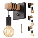 ДЕРЕВЯННЫЙ НАСТЕННЫЙ СВЕТИЛЬНИК В СТИЛЕ РЕТРО ПРОЧНЫЙ 220В